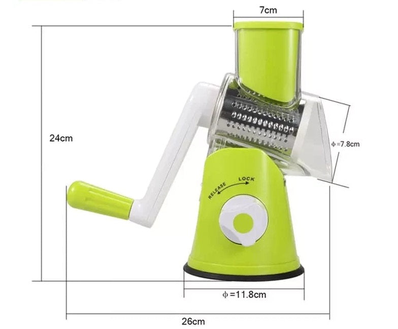 VEGETABLE DRUM SLICER 3-in-1 Rotary - Best Quality